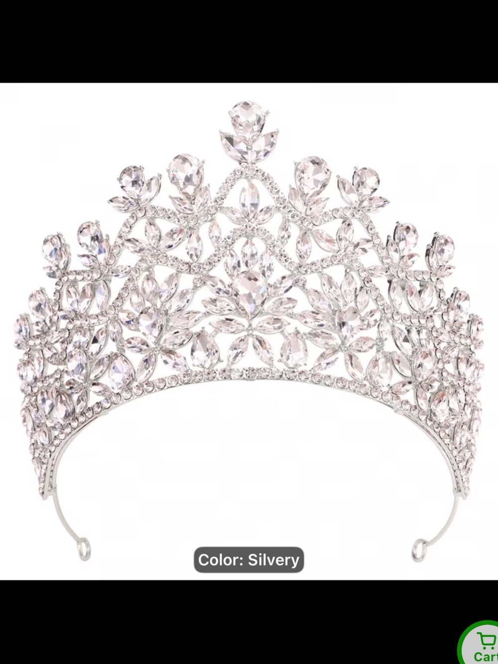 Silver Crystal Bridal Tiara - Sparkling Women's Headpiece